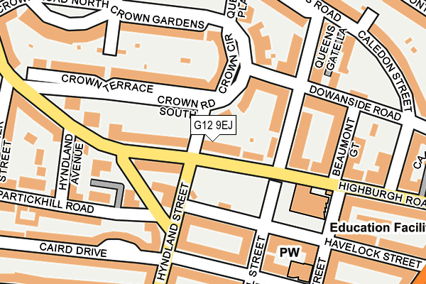 G12 9EJ map - OS OpenMap – Local (Ordnance Survey) G12 9EJ map - OS OpenMap – Local (Ordnance Survey)