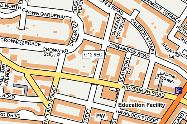 G12 9EQ map - OS OpenMap – Local (Ordnance Survey) G12 9EQ map - OS OpenMap – Local (Ordnance Survey)