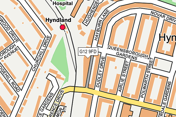 G12 9FD map - OS OpenMap – Local (Ordnance Survey) G12 9FD map - OS OpenMap – Local (Ordnance Survey)