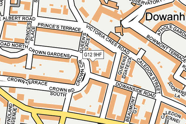 G12 9HF map - OS OpenMap – Local (Ordnance Survey) G12 9HF map - OS OpenMap – Local (Ordnance Survey)