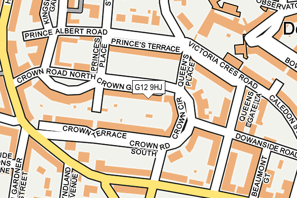 G12 9HJ map - OS OpenMap – Local (Ordnance Survey) G12 9HJ map - OS OpenMap – Local (Ordnance Survey)