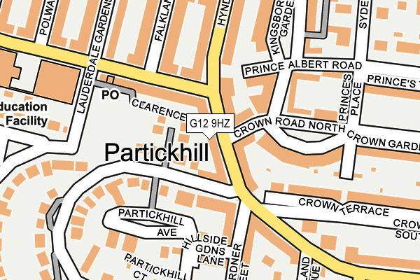 G12 9HZ map - OS OpenMap – Local (Ordnance Survey) G12 9HZ map - OS OpenMap – Local (Ordnance Survey)