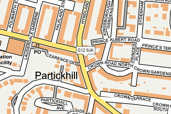 G12 9JA map - OS OpenMap – Local (Ordnance Survey) G12 9JA map - OS OpenMap – Local (Ordnance Survey)