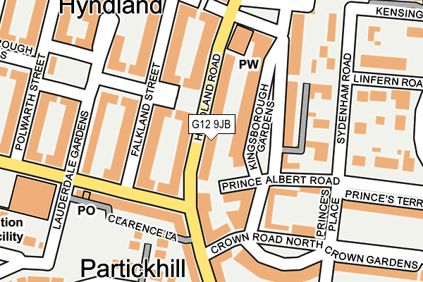 G12 9JB map - OS OpenMap – Local (Ordnance Survey) G12 9JB map - OS OpenMap – Local (Ordnance Survey)