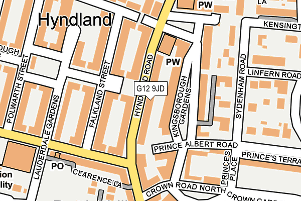 G12 9JD map - OS OpenMap – Local (Ordnance Survey) G12 9JD map - OS OpenMap – Local (Ordnance Survey)