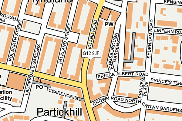 G12 9JF map - OS OpenMap – Local (Ordnance Survey) G12 9JF map - OS OpenMap – Local (Ordnance Survey)