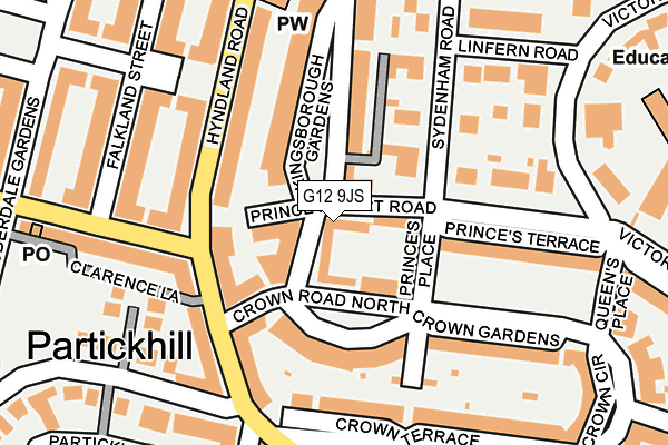 G12 9JS map - OS OpenMap – Local (Ordnance Survey) G12 9JS map - OS OpenMap – Local (Ordnance Survey)