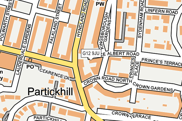 G12 9JU map - OS OpenMap – Local (Ordnance Survey) G12 9JU map - OS OpenMap – Local (Ordnance Survey)