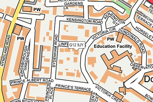 G12 9JY map - OS OpenMap – Local (Ordnance Survey) G12 9JY map - OS OpenMap – Local (Ordnance Survey)