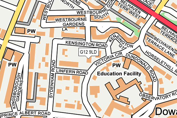 G12 9LD map - OS OpenMap – Local (Ordnance Survey) G12 9LD map - OS OpenMap – Local (Ordnance Survey)