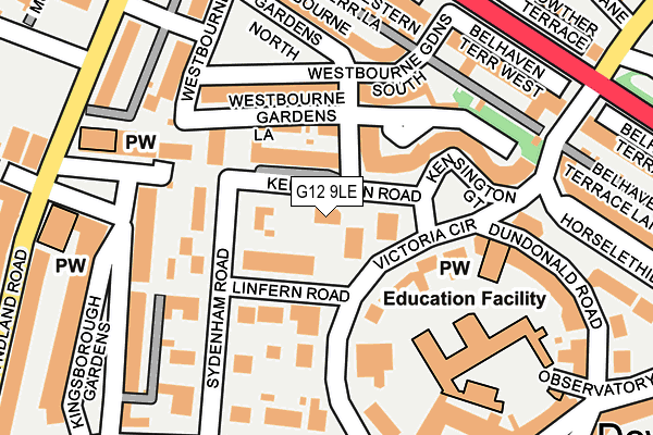 G12 9LE map - OS OpenMap – Local (Ordnance Survey) G12 9LE map - OS OpenMap – Local (Ordnance Survey)