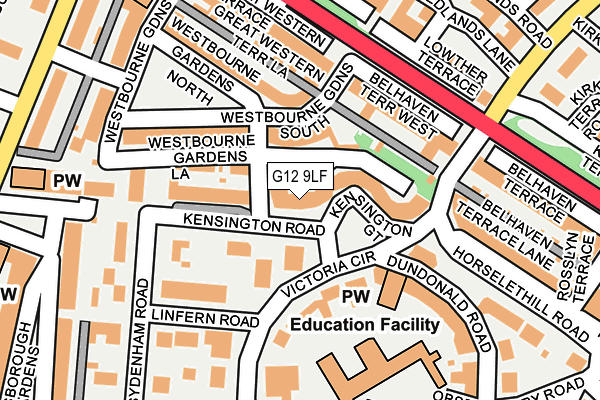 G12 9LF map - OS OpenMap – Local (Ordnance Survey) G12 9LF map - OS OpenMap – Local (Ordnance Survey)