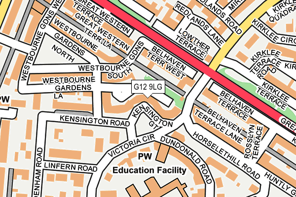 G12 9LG map - OS OpenMap – Local (Ordnance Survey) G12 9LG map - OS OpenMap – Local (Ordnance Survey)