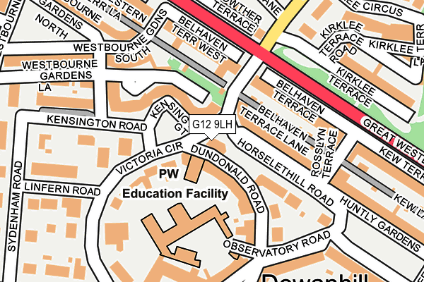 G12 9LH map - OS OpenMap – Local (Ordnance Survey) G12 9LH map - OS OpenMap – Local (Ordnance Survey)