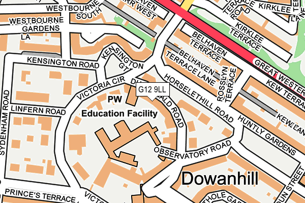 G12 9LL map - OS OpenMap – Local (Ordnance Survey) G12 9LL map - OS OpenMap – Local (Ordnance Survey)