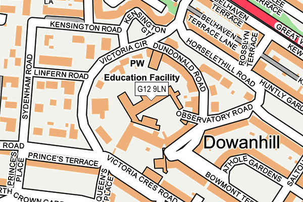 G12 9LN map - OS OpenMap – Local (Ordnance Survey) G12 9LN map - OS OpenMap – Local (Ordnance Survey)