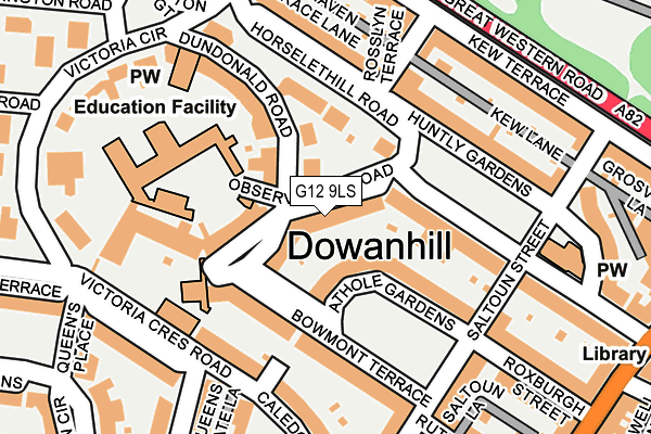 G12 9LS map - OS OpenMap – Local (Ordnance Survey) G12 9LS map - OS OpenMap – Local (Ordnance Survey)
