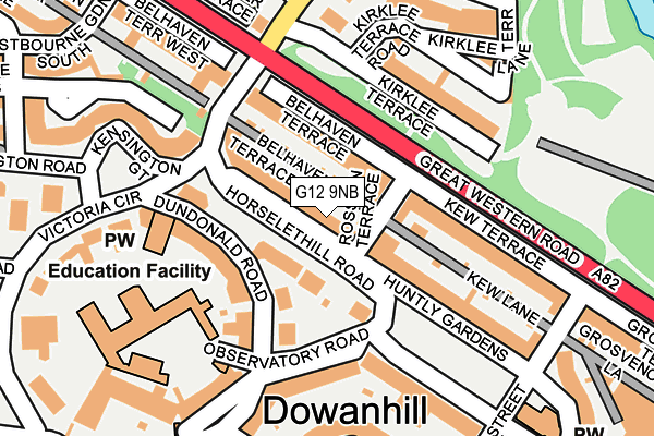 G12 9NB map - OS OpenMap – Local (Ordnance Survey) G12 9NB map - OS OpenMap – Local (Ordnance Survey)