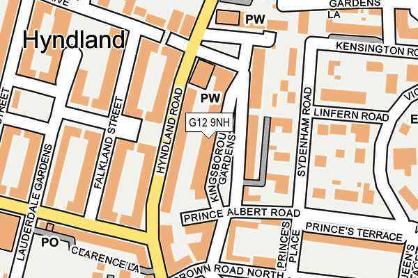 G12 9NH map - OS OpenMap – Local (Ordnance Survey) G12 9NH map - OS OpenMap – Local (Ordnance Survey)