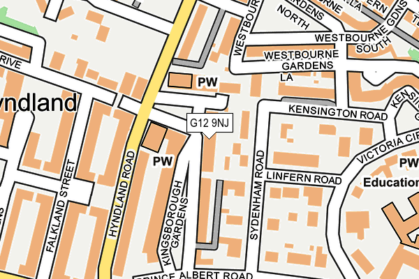 G12 9NJ map - OS OpenMap – Local (Ordnance Survey) G12 9NJ map - OS OpenMap – Local (Ordnance Survey)