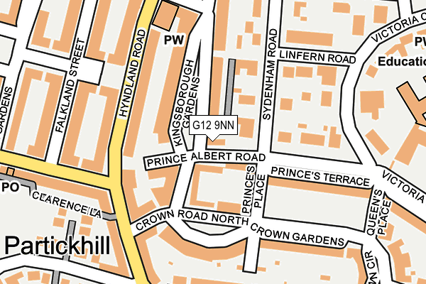 G12 9NN map - OS OpenMap – Local (Ordnance Survey) G12 9NN map - OS OpenMap – Local (Ordnance Survey)
