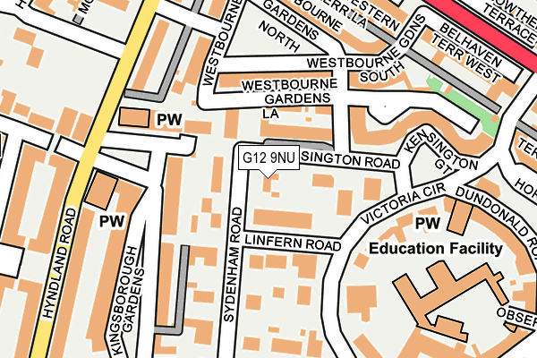 G12 9NU map - OS OpenMap – Local (Ordnance Survey) G12 9NU map - OS OpenMap – Local (Ordnance Survey)