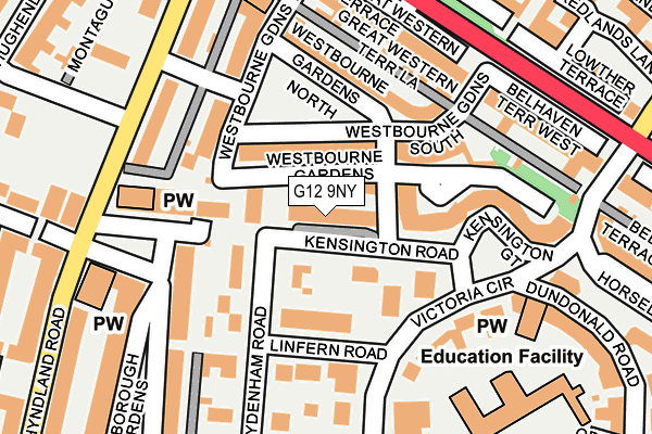 G12 9NY map - OS OpenMap – Local (Ordnance Survey) G12 9NY map - OS OpenMap – Local (Ordnance Survey)