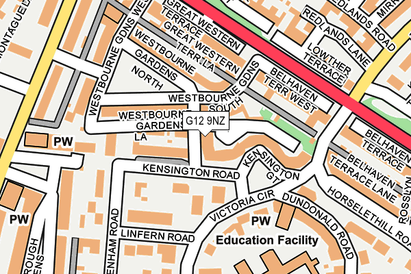 G12 9NZ map - OS OpenMap – Local (Ordnance Survey) G12 9NZ map - OS OpenMap – Local (Ordnance Survey)