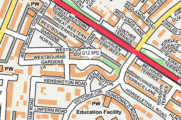 G12 9PD map - OS OpenMap – Local (Ordnance Survey) G12 9PD map - OS OpenMap – Local (Ordnance Survey)