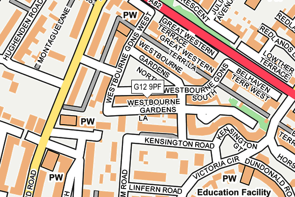G12 9PF map - OS OpenMap – Local (Ordnance Survey) G12 9PF map - OS OpenMap – Local (Ordnance Survey)