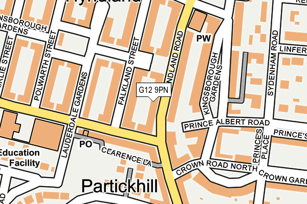 G12 9PN map - OS OpenMap – Local (Ordnance Survey) G12 9PN map - OS OpenMap – Local (Ordnance Survey)