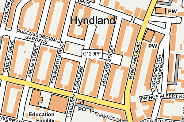 G12 9PP map - OS OpenMap – Local (Ordnance Survey) G12 9PP map - OS OpenMap – Local (Ordnance Survey)