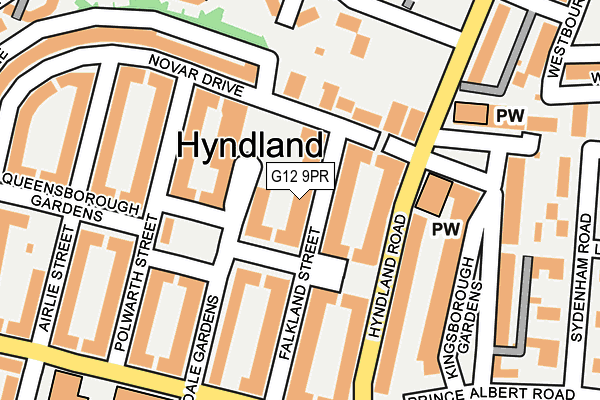 G12 9PR map - OS OpenMap – Local (Ordnance Survey) G12 9PR map - OS OpenMap – Local (Ordnance Survey)