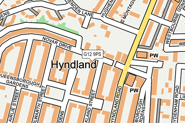 G12 9PS map - OS OpenMap – Local (Ordnance Survey) G12 9PS map - OS OpenMap – Local (Ordnance Survey)