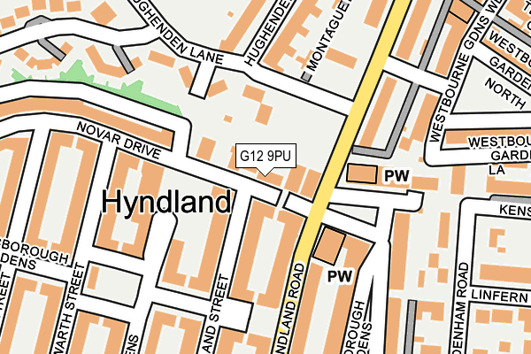 G12 9PU map - OS OpenMap – Local (Ordnance Survey) G12 9PU map - OS OpenMap – Local (Ordnance Survey)
