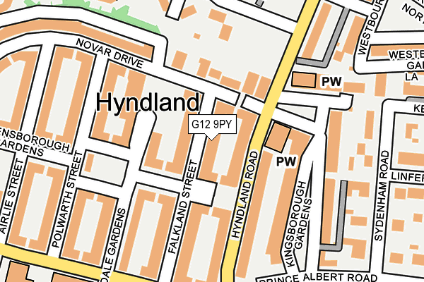 G12 9PY map - OS OpenMap – Local (Ordnance Survey) G12 9PY map - OS OpenMap – Local (Ordnance Survey)