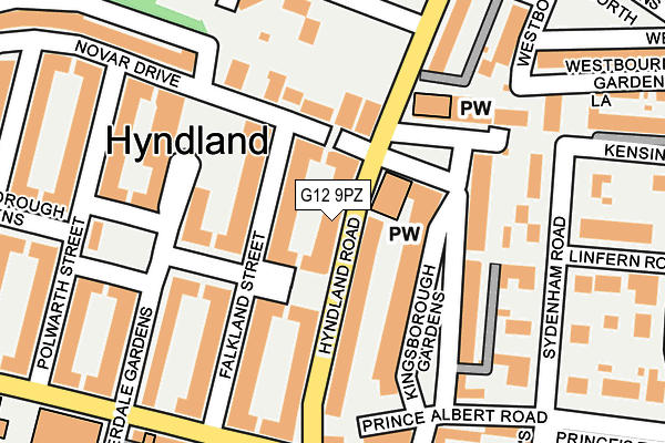 G12 9PZ map - OS OpenMap – Local (Ordnance Survey) G12 9PZ map - OS OpenMap – Local (Ordnance Survey)