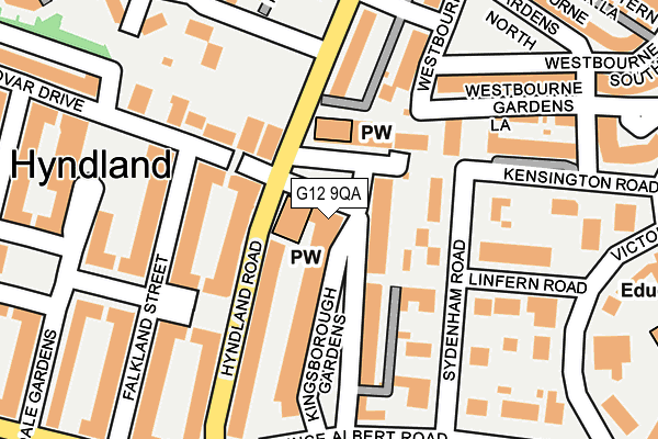 G12 9QA map - OS OpenMap – Local (Ordnance Survey) G12 9QA map - OS OpenMap – Local (Ordnance Survey)