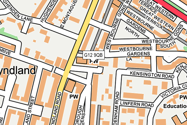 G12 9QB map - OS OpenMap – Local (Ordnance Survey) G12 9QB map - OS OpenMap – Local (Ordnance Survey)