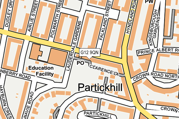 G12 9QN map - OS OpenMap – Local (Ordnance Survey) G12 9QN map - OS OpenMap – Local (Ordnance Survey)