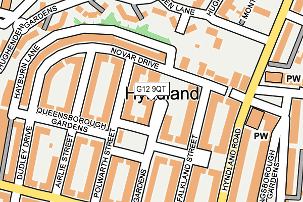 G12 9QT map - OS OpenMap – Local (Ordnance Survey) G12 9QT map - OS OpenMap – Local (Ordnance Survey)