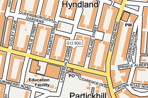 G12 9QU map - OS OpenMap – Local (Ordnance Survey) G12 9QU map - OS OpenMap – Local (Ordnance Survey)