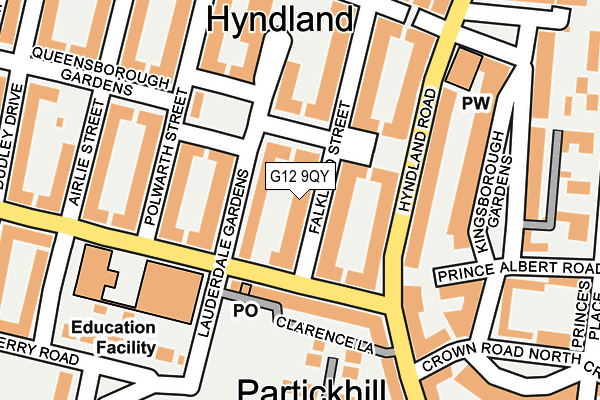 G12 9QY map - OS OpenMap – Local (Ordnance Survey) G12 9QY map - OS OpenMap – Local (Ordnance Survey)