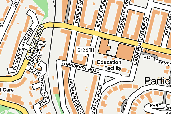 G12 9RH map - OS OpenMap – Local (Ordnance Survey) G12 9RH map - OS OpenMap – Local (Ordnance Survey)