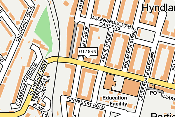 G12 9RN map - OS OpenMap – Local (Ordnance Survey) G12 9RN map - OS OpenMap – Local (Ordnance Survey)
