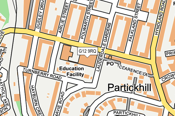 G12 9RQ map - OS OpenMap – Local (Ordnance Survey) G12 9RQ map - OS OpenMap – Local (Ordnance Survey)