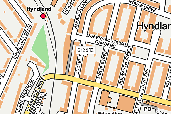 G12 9RZ map - OS OpenMap – Local (Ordnance Survey) G12 9RZ map - OS OpenMap – Local (Ordnance Survey)