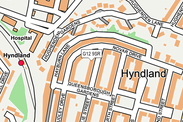 G12 9SR map - OS OpenMap – Local (Ordnance Survey) G12 9SR map - OS OpenMap – Local (Ordnance Survey)