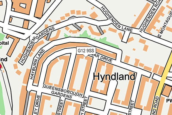 G12 9SS map - OS OpenMap – Local (Ordnance Survey) G12 9SS map - OS OpenMap – Local (Ordnance Survey)