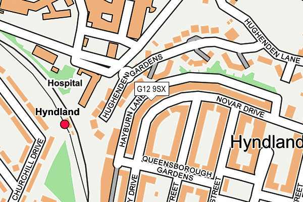 G12 9SX map - OS OpenMap – Local (Ordnance Survey) G12 9SX map - OS OpenMap – Local (Ordnance Survey)